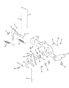 Kohler Sv715-3025 Engine Controls Diagram and Parts List for Z-FORCE48 (17BF3AGV-17BF3AGV010)(2010) Cub Cadet Lawn Tractor